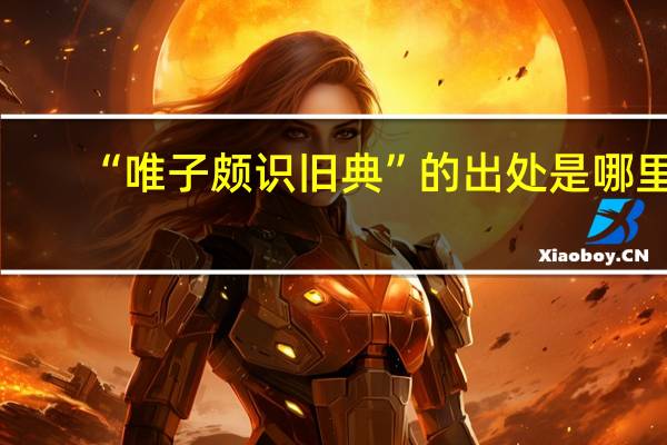 “唯子颇识旧典”的出处是哪里