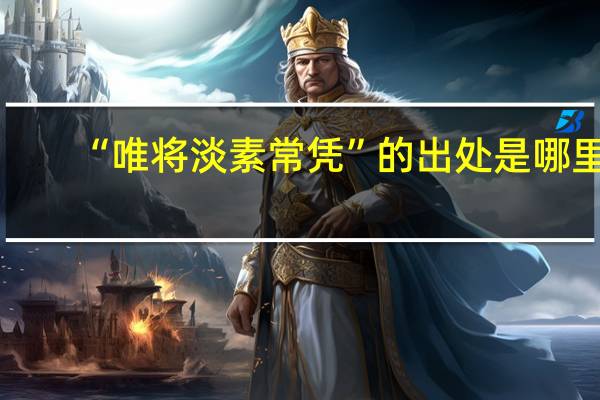 “唯将淡素常凭”的出处是哪里