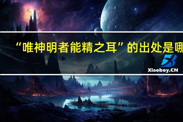 “唯神明者能精之耳”的出处是哪里