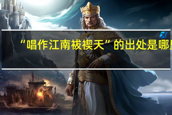 “唱作江南袚禊天”的出处是哪里