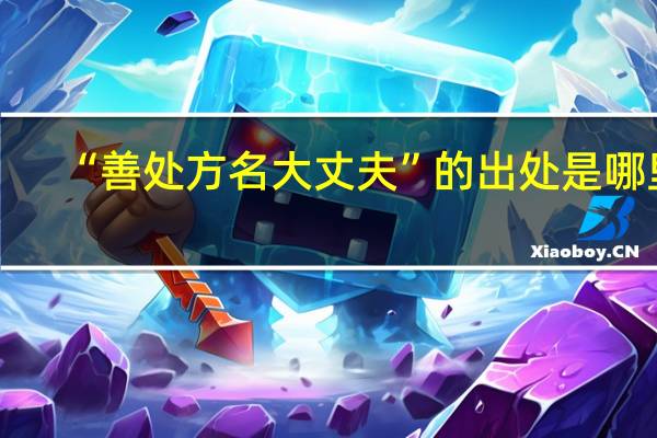 “善处方名大丈夫”的出处是哪里