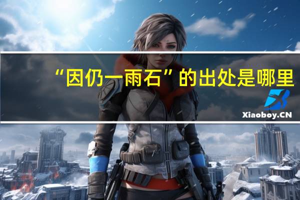 “因仍一雨石”的出处是哪里