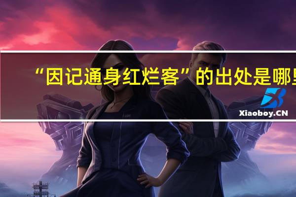 “因记通身红烂客”的出处是哪里