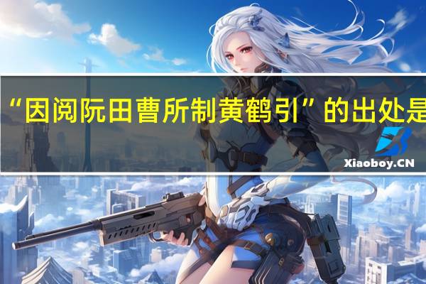 “因阅阮田曹所制黄鹤引”的出处是哪里
