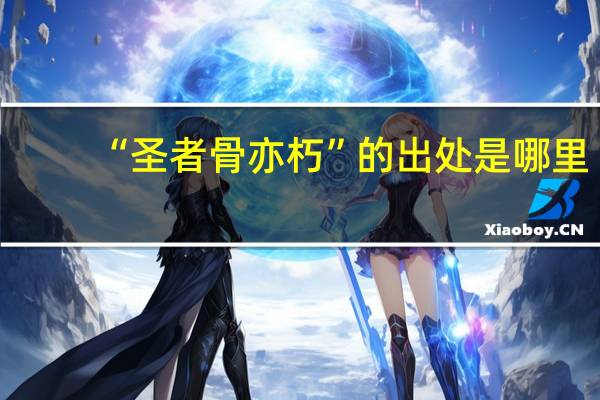 “圣者骨亦朽”的出处是哪里