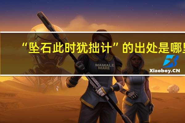 “坠石此时犹拙计”的出处是哪里
