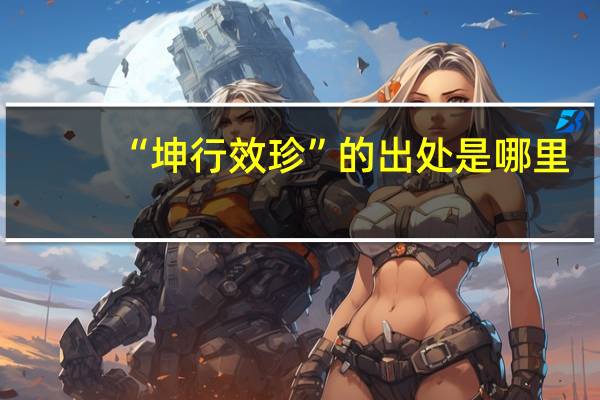 “坤行效珍”的出处是哪里