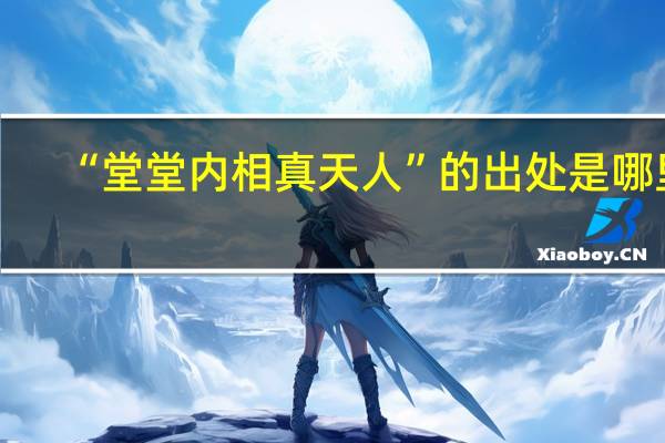 “堂堂内相真天人”的出处是哪里