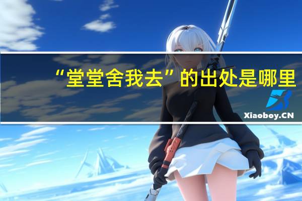 “堂堂舍我去”的出处是哪里