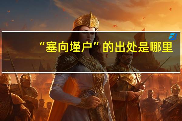 “塞向墐户”的出处是哪里