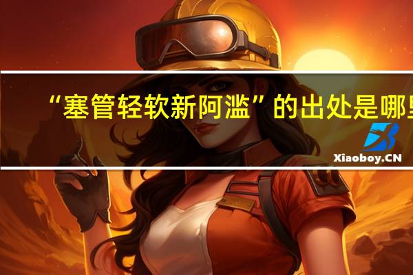 “塞管轻软新阿滥”的出处是哪里