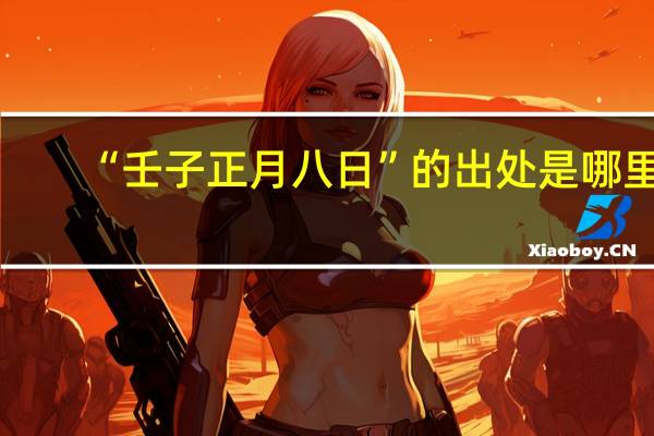“壬子正月八日”的出处是哪里