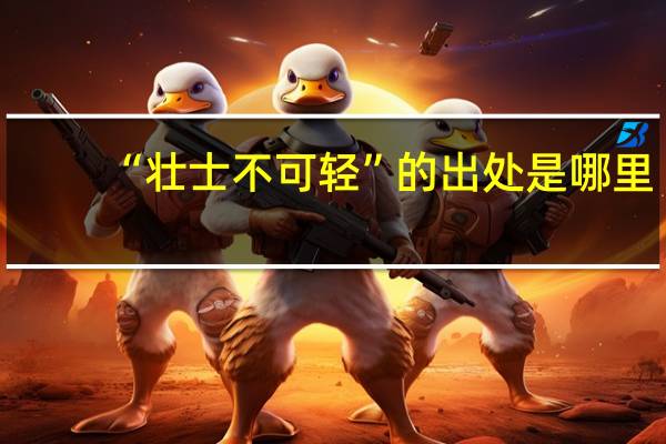 “壮士不可轻”的出处是哪里