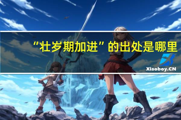 “壮岁期加进”的出处是哪里