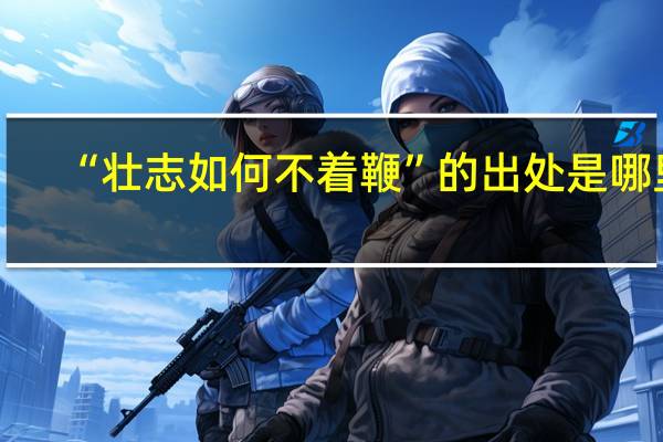 “壮志如何不着鞭”的出处是哪里