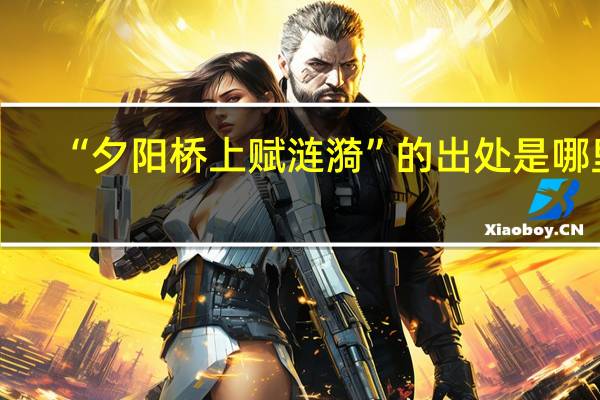 “夕阳桥上赋涟漪”的出处是哪里