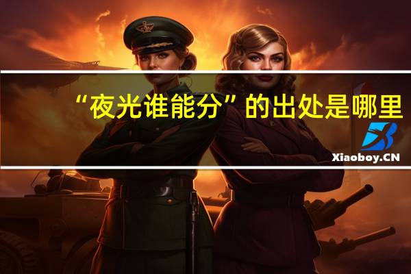 “夜光谁能分”的出处是哪里