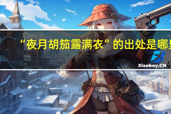 “夜月胡笳露满衣”的出处是哪里