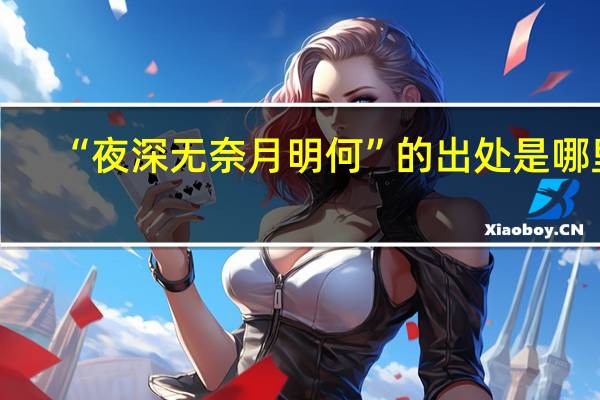 “夜深无奈月明何”的出处是哪里