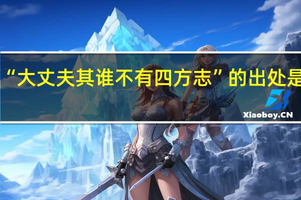 “大丈夫其谁不有四方志”的出处是哪里