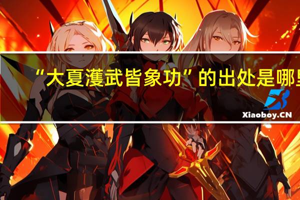 “大夏濩武皆象功”的出处是哪里