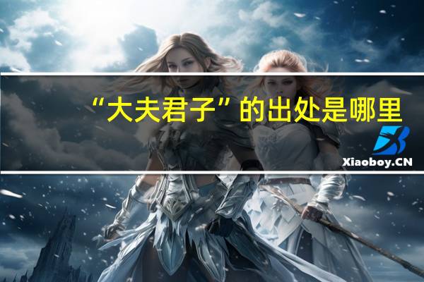 “大夫君子”的出处是哪里