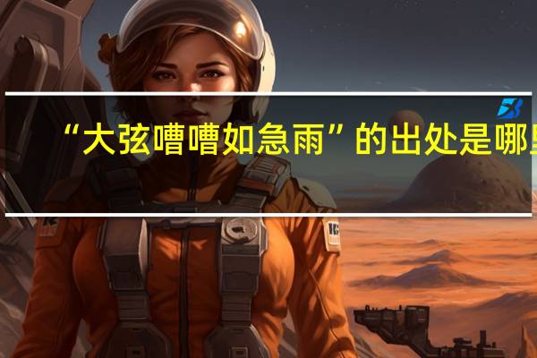 “大弦嘈嘈如急雨”的出处是哪里