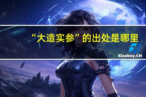 “大造实参”的出处是哪里