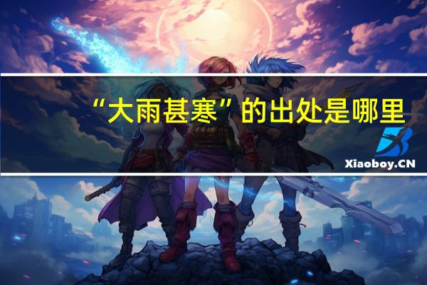 “大雨甚寒”的出处是哪里