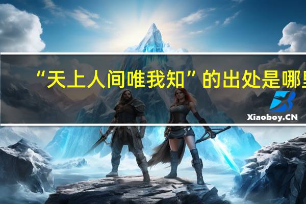 “天上人间唯我知”的出处是哪里