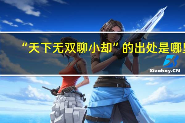 “天下无双聊小却”的出处是哪里