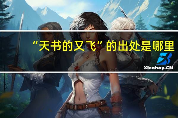 “天书的又飞”的出处是哪里