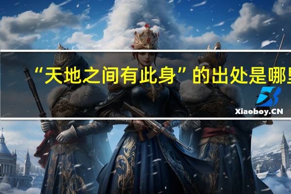 “天地之间有此身”的出处是哪里