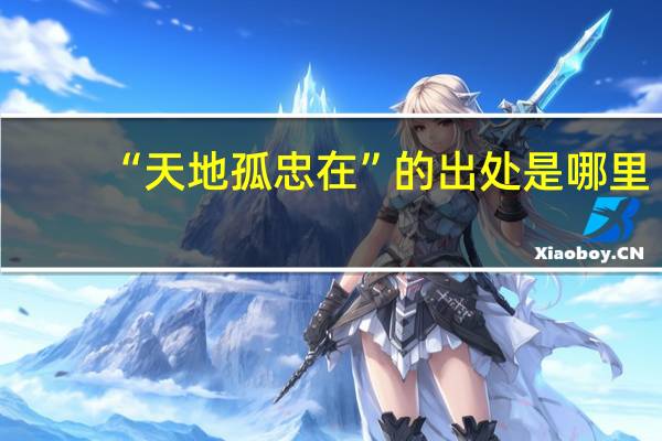 “天地孤忠在”的出处是哪里