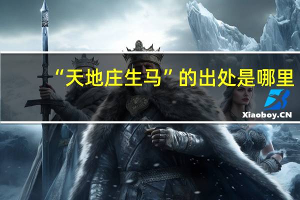 “天地庄生马”的出处是哪里