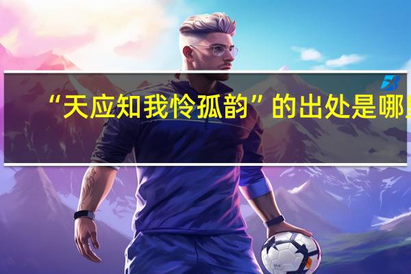 “天应知我怜孤韵”的出处是哪里