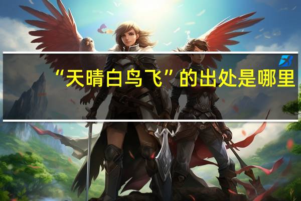 “天晴白鸟飞”的出处是哪里