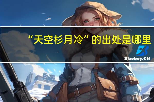 “天空杉月冷”的出处是哪里