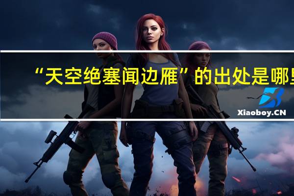 “天空绝塞闻边雁”的出处是哪里
