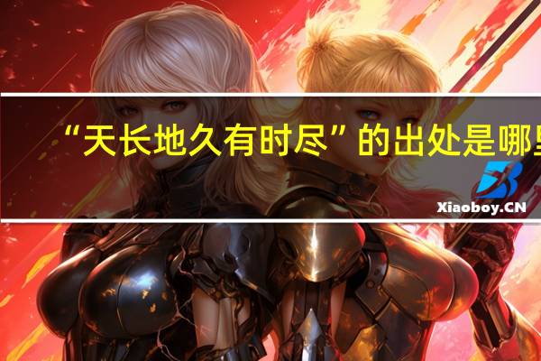 “天长地久有时尽”的出处是哪里