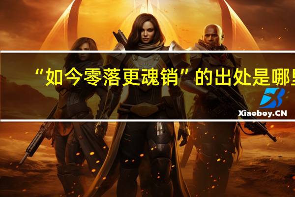 “如今零落更魂销”的出处是哪里