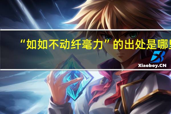 “如如不动纤毫力”的出处是哪里