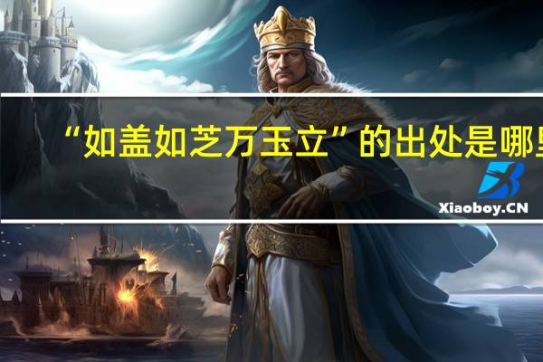 “如盖如芝万玉立”的出处是哪里