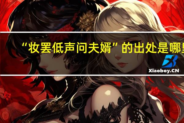 “妆罢低声问夫婿”的出处是哪里