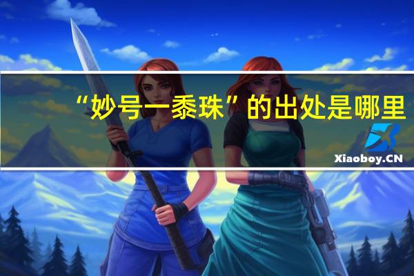 “妙号一黍珠”的出处是哪里