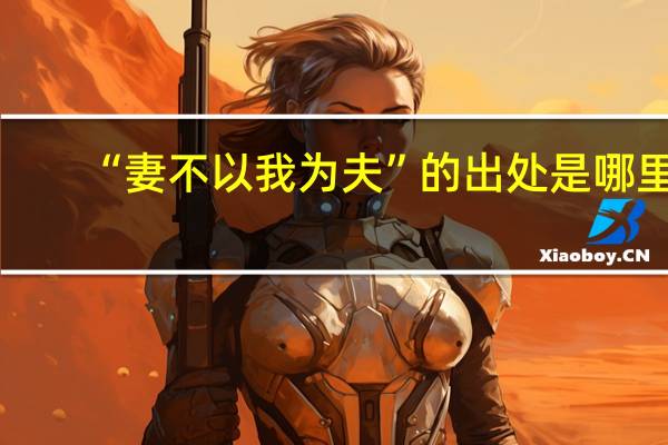 “妻不以我为夫”的出处是哪里