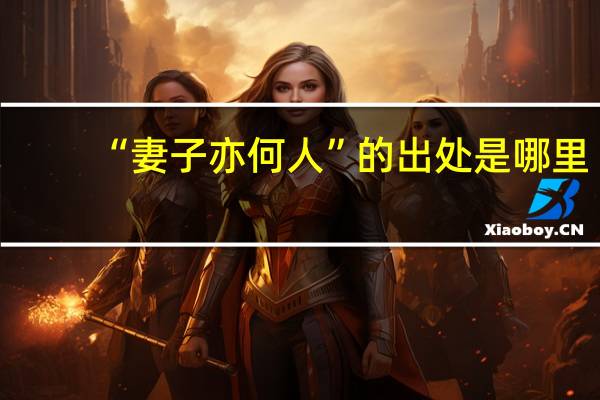 “妻子亦何人”的出处是哪里
