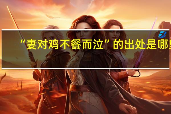 “妻对鸡不餐而泣”的出处是哪里