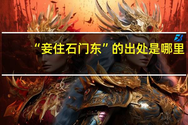 “妾住石门东”的出处是哪里