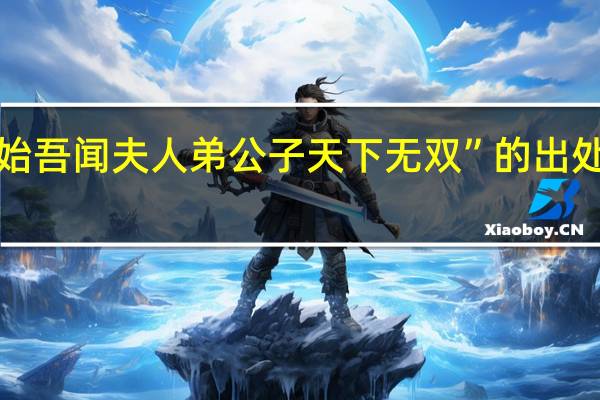 “始吾闻夫人弟公子天下无双”的出处是哪里